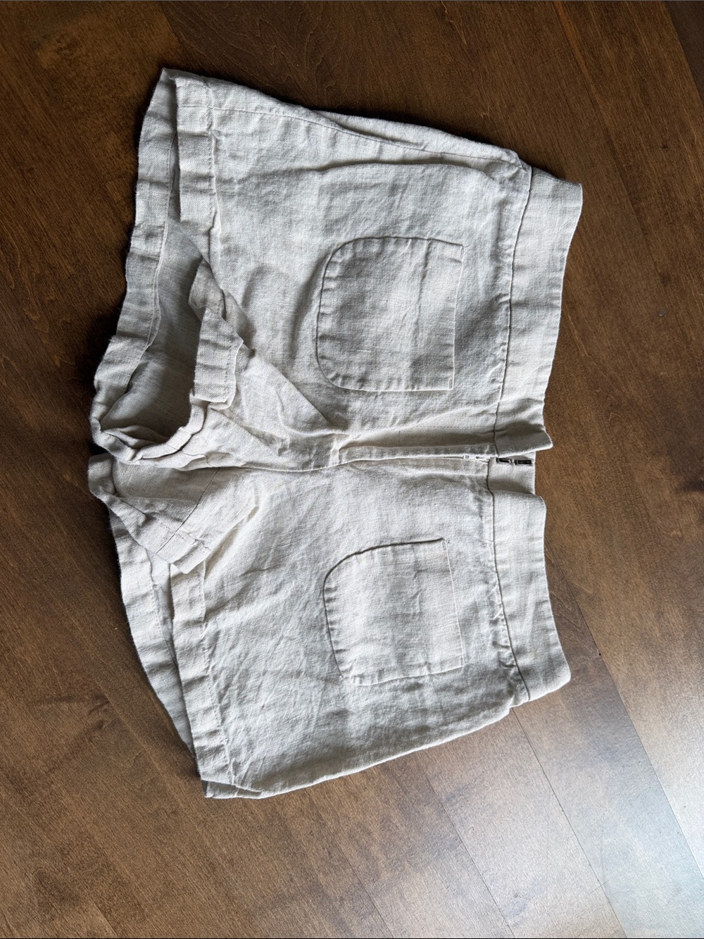 Club Monaco Natural Beige Linen Blend Shorts